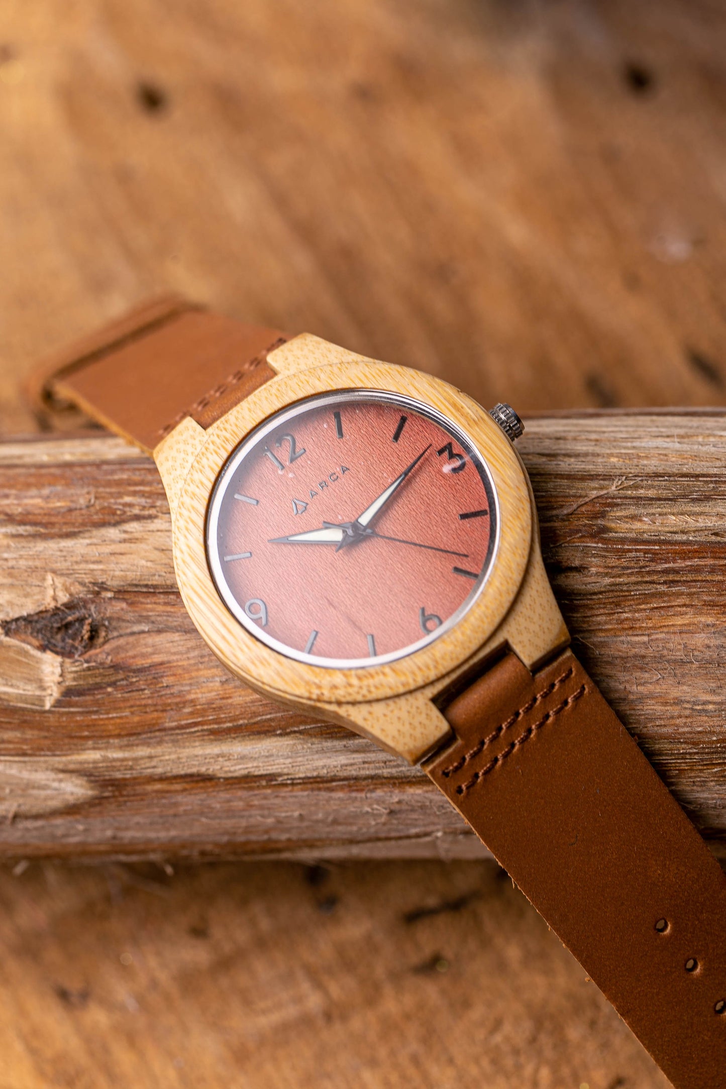 Reloj bambú