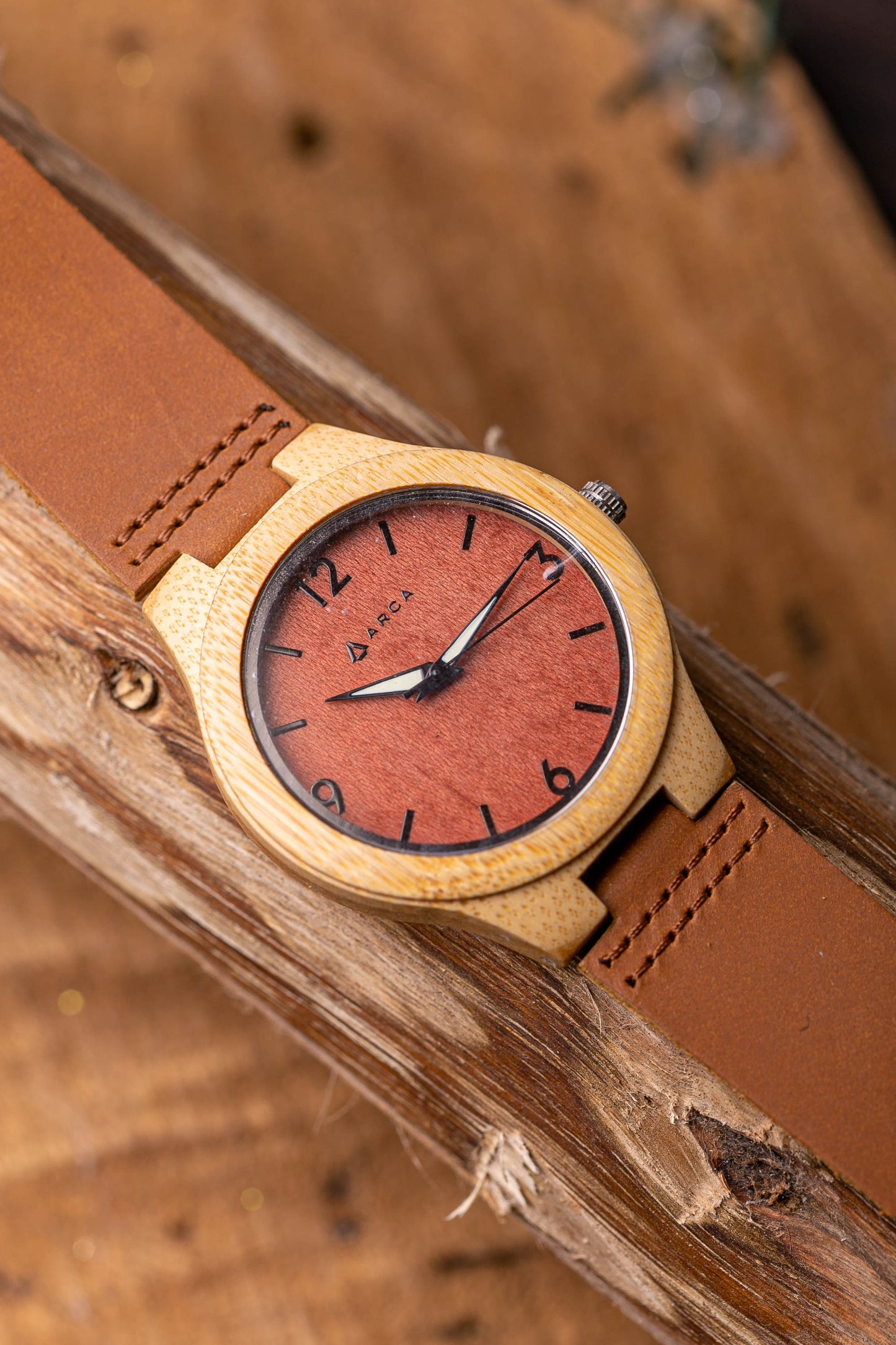 Reloj bambú
