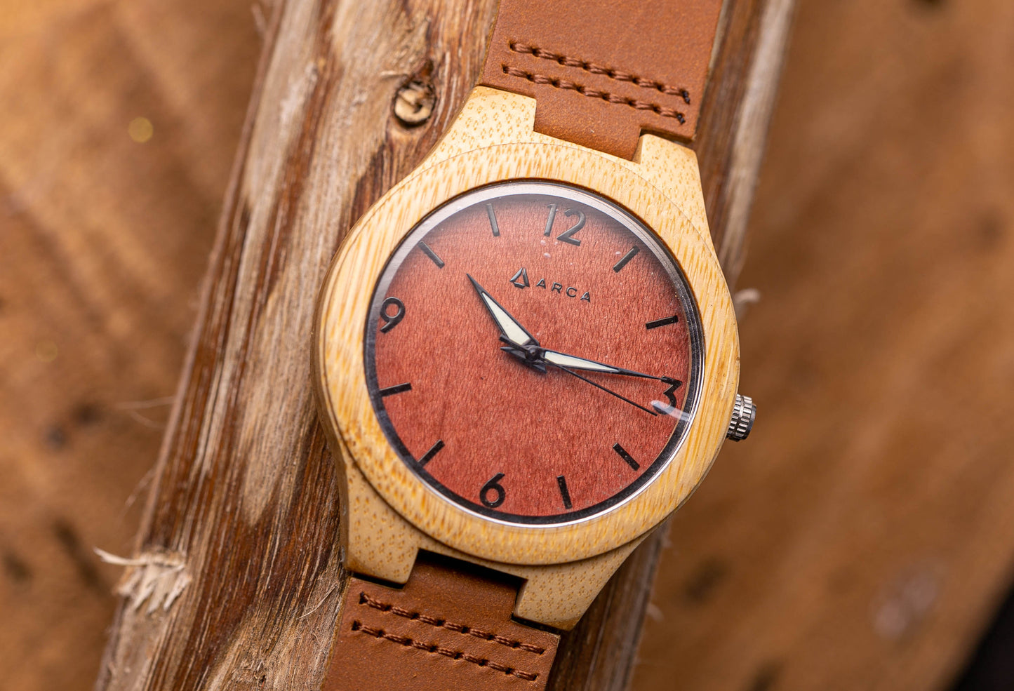 Reloj bambú